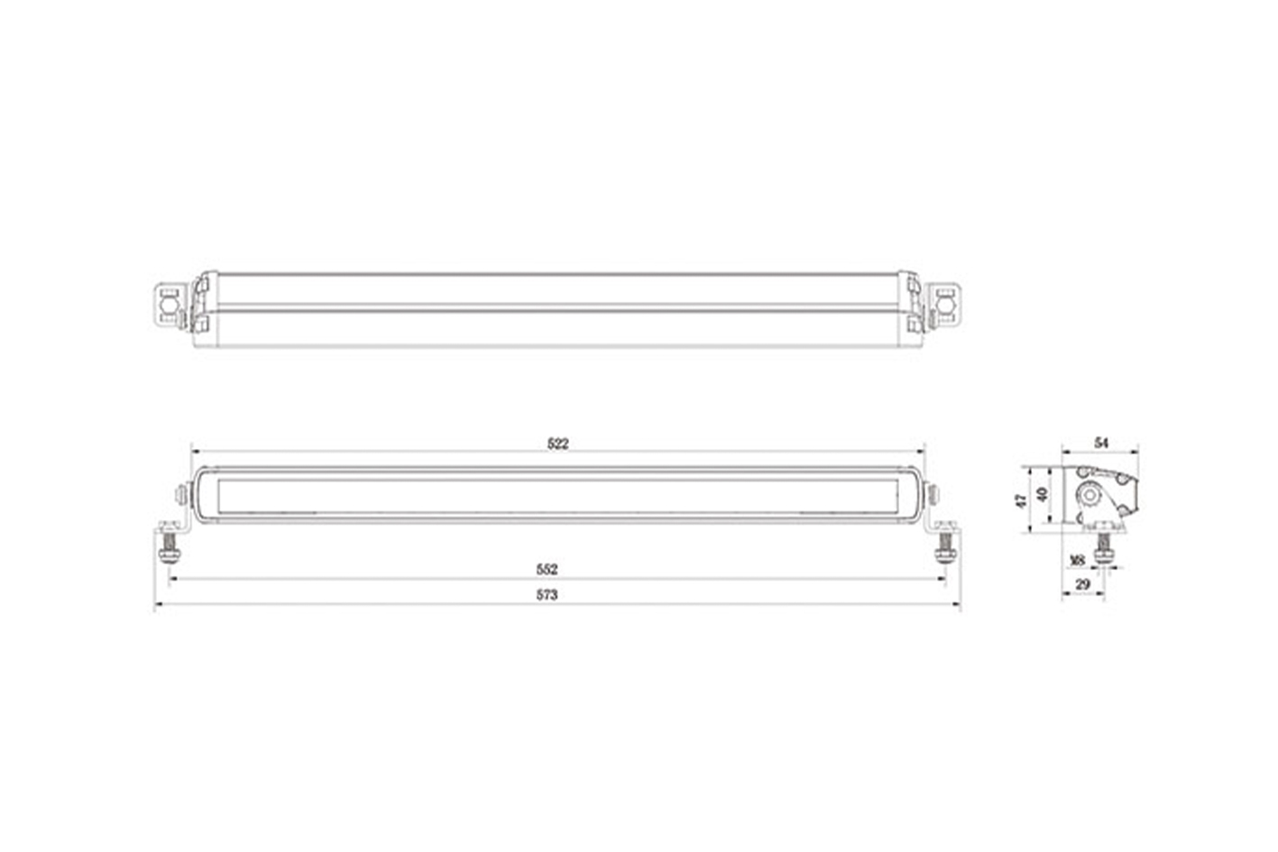 LED Arbeitsscheinwerfer für Dachanbau 8820 Lumen 