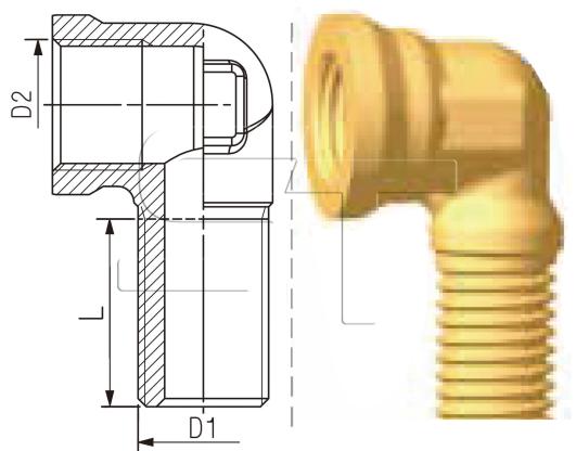 Winkelstück M16 x 1,5 auf Innengewinde M16 x 1,5