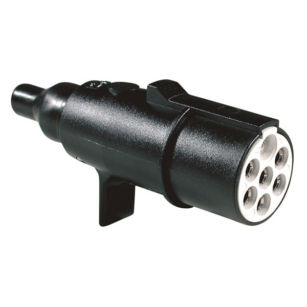 Kunststoff Stecker 24 Volt 7 polig mit Kontaktstift ISO 3731 (S-Typ)  