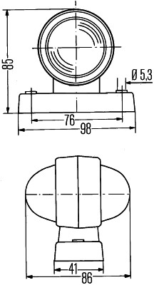 Umrissleuchte 12 / 24V Hella Anbau links / rechts