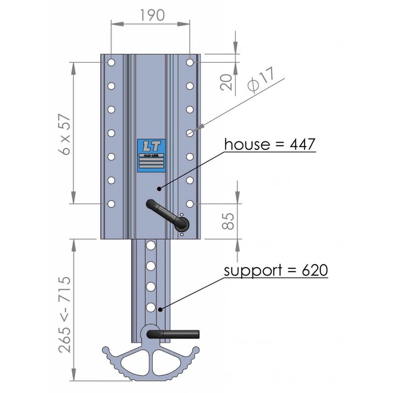 Innenrohr für LT ALU LEG Stützbein 447.620