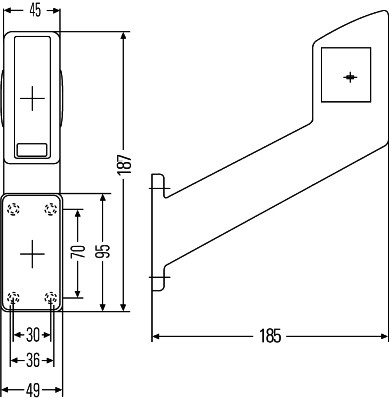 Umrissleuchte 12 / 24V Hella Rear- Logic Anbau rechts / links