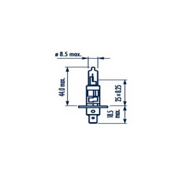 Halogen- Scheinwerferlampe H1 / 24 Volt 