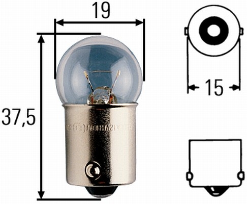 Glühlampe 24 Volt 10 Watt BA 15s 