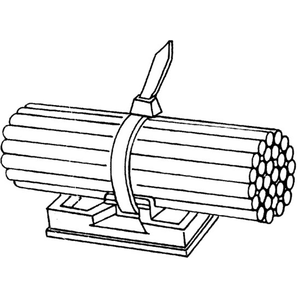 Klebeplatte für Kabelbinder VPE 100 Stück  