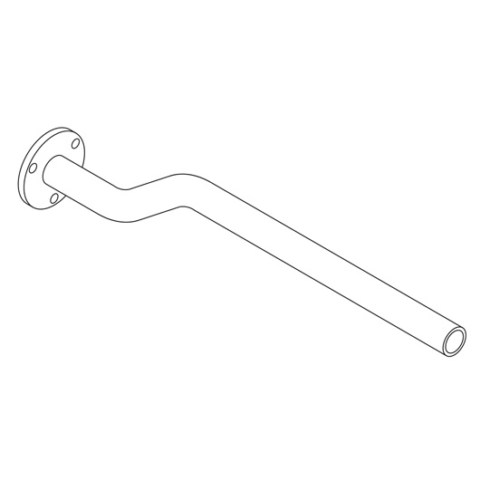 Kotfügel- Tragrohr 40 x 700mm gekröpft verzinkt