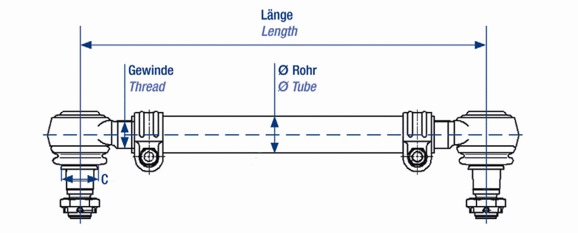 Spurstange passend für Volvo FH / FL / FM   