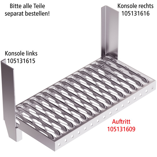 Klapptritt Stahl verzinkt Trittfläche 488 x 240mm Klapptritt Stahl verzinkt Trittfläche 488 x 240mm