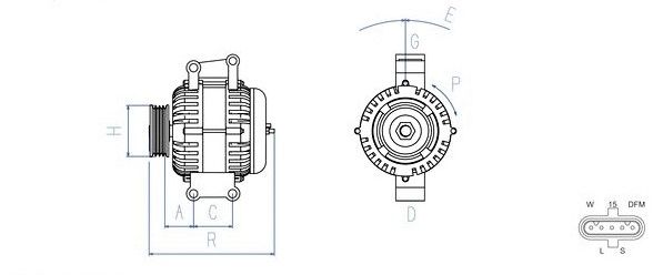 Lichtmaschine 28V / 90A passend für Iveco