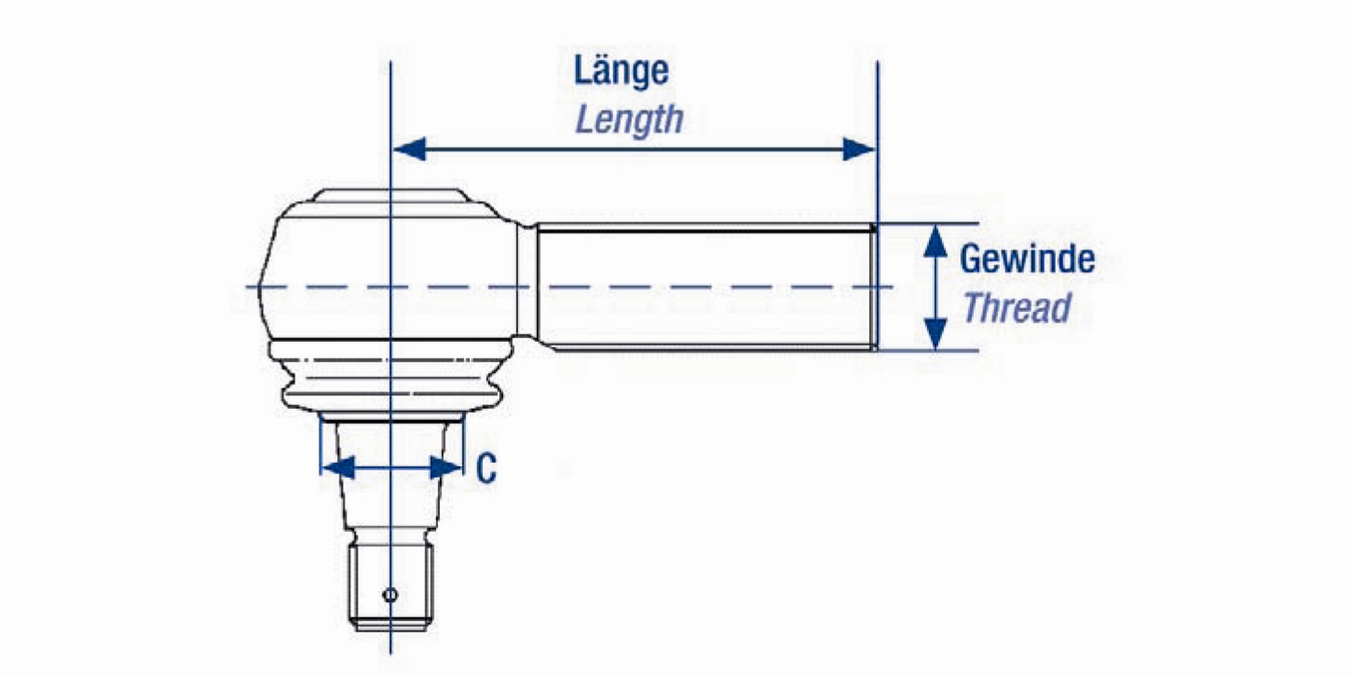 Kugelgelenk Rechtsgewinde M24 x 1,5  