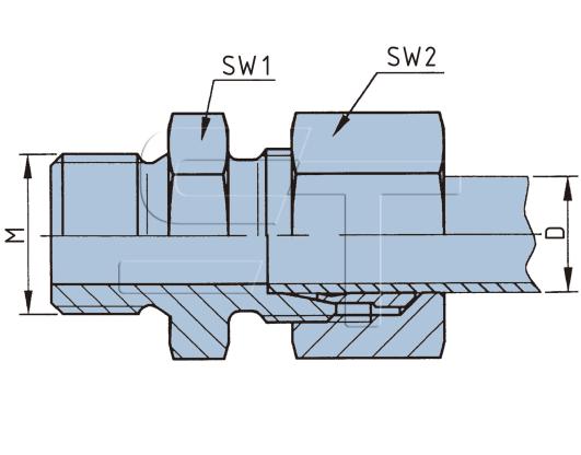 Gerade Einschraub-Verschraubung M16 x 1,5 auf 6 mm Rohr 