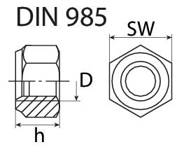 Sicherungsmutter M16 x 1,5 Feingewinde VPE 25 Stück