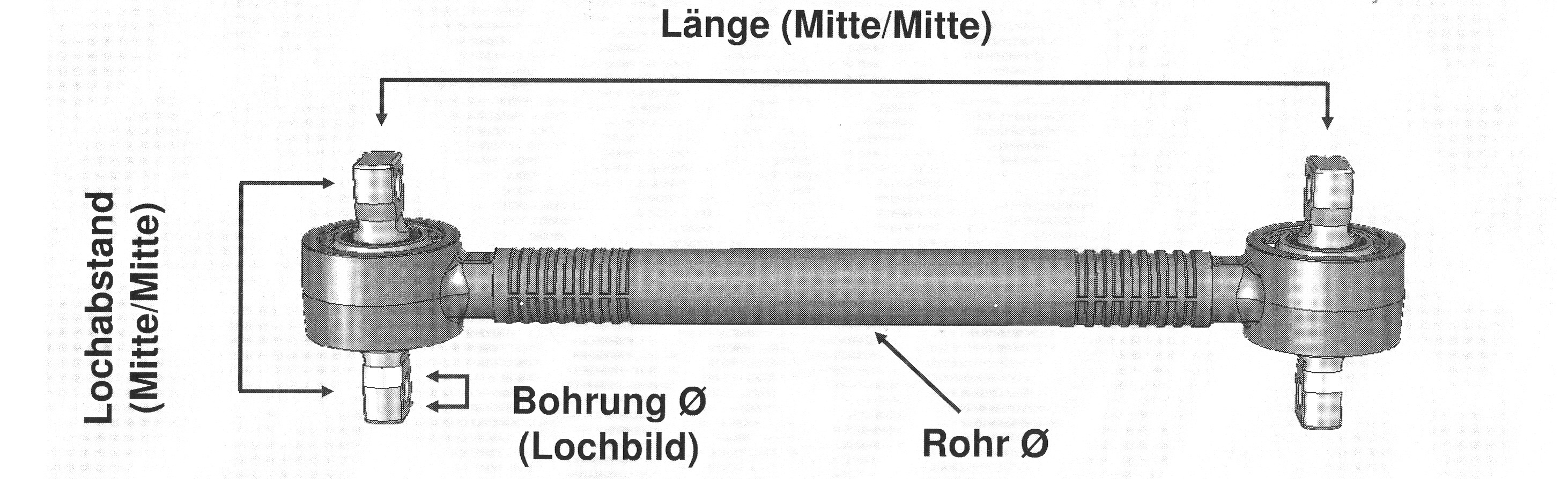 Achsstrebe passend für MAN TGA / TGS / TGX ab Baujahr 2000