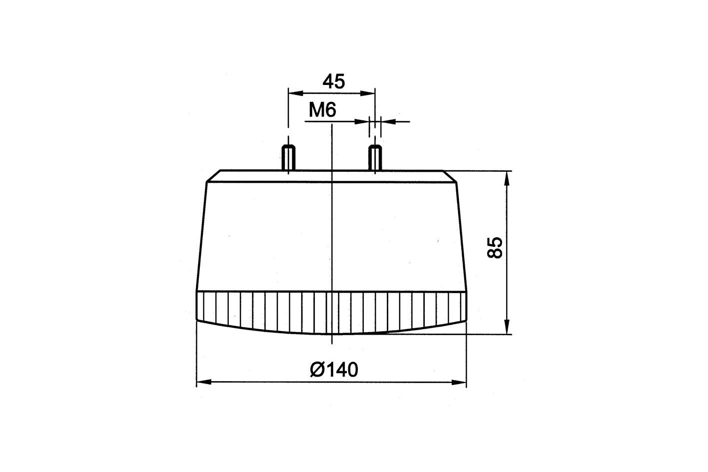 LED Heckleuchte 24 V rund 140mm Durchmesser 