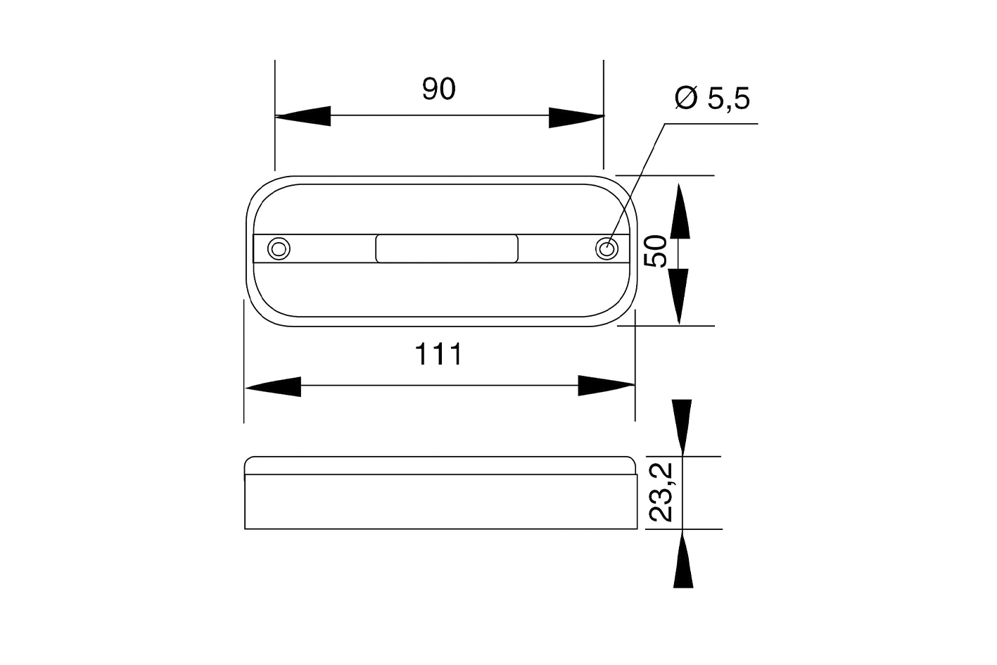 Seitenmarkierungsleuchte mit 3 Led´s 