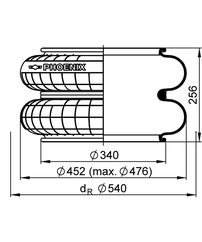 Luftfederbalg passend für Kässbohrer Anhänger