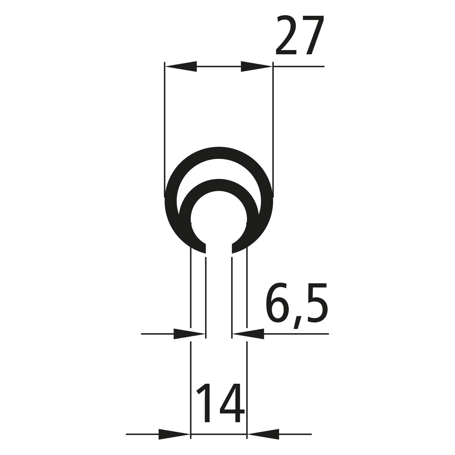 Planen-Spannrohr 27mm Länge 3000mm 