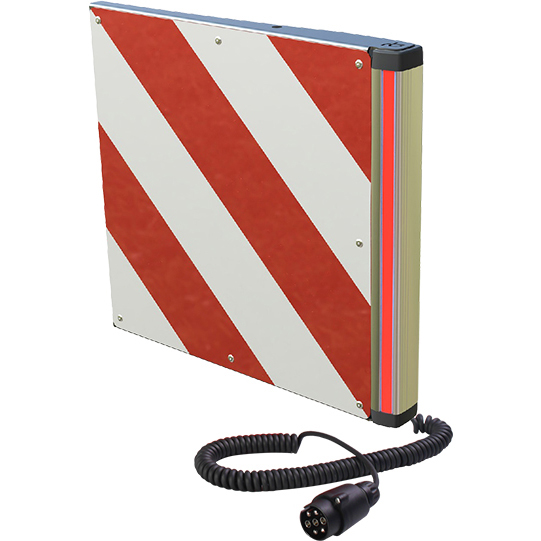 Warntafel für Überbreite hinten rechts 423 x 423mm mit LED-Lichtband
