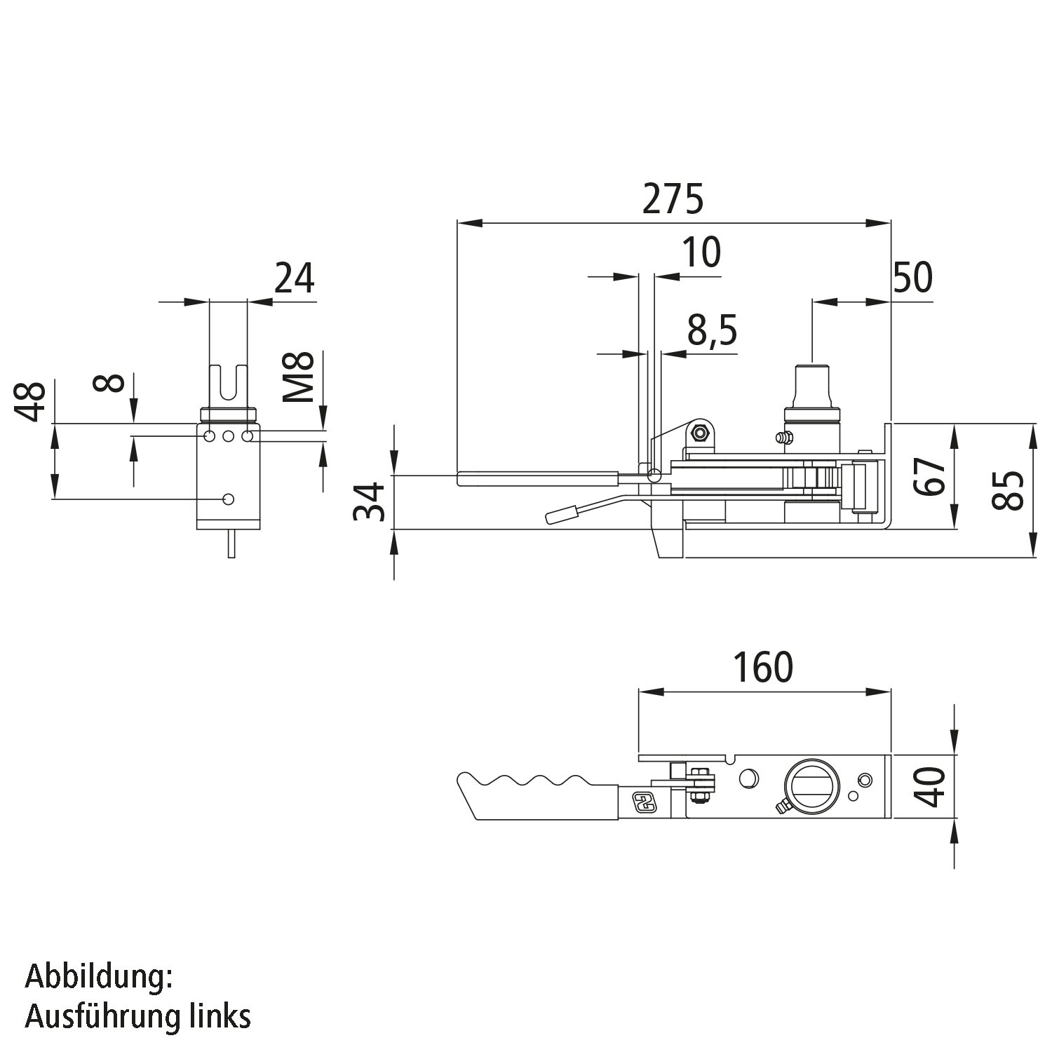 Planen-Spannratsche mit Rundschlitz Antrieb