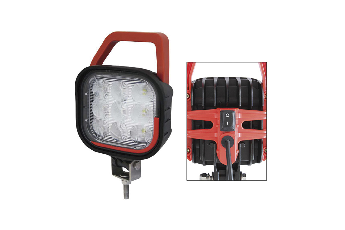 LED Arbeitsscheinwerfer mit Handgriff und Schalter 2160 Lumen 