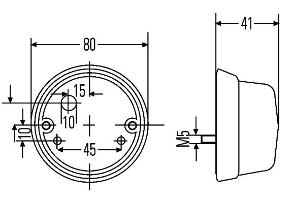 Positionsleuchte weiß 12/24 Volt 