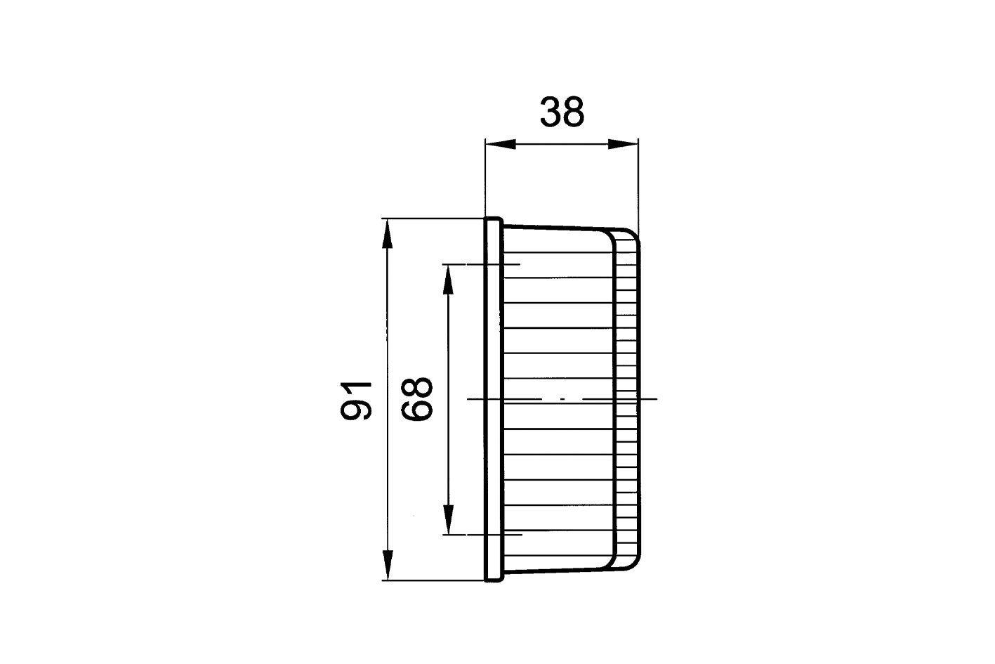 Umrissleuchte 12 / 24 Volt für linken und rechten Anbau