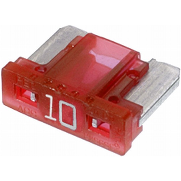 Low-Profile Mini-Flachstecksicherung 10 Ampere rot  