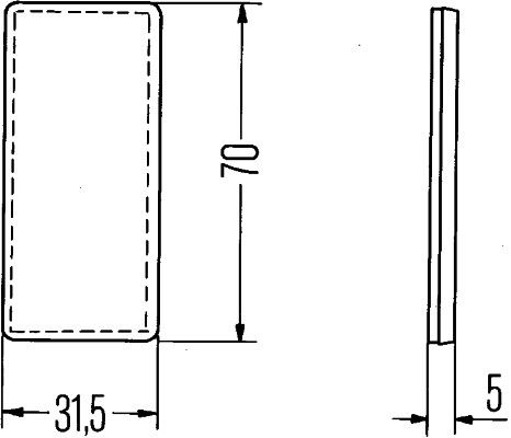 Rückstrahler weiß selbstklebend  