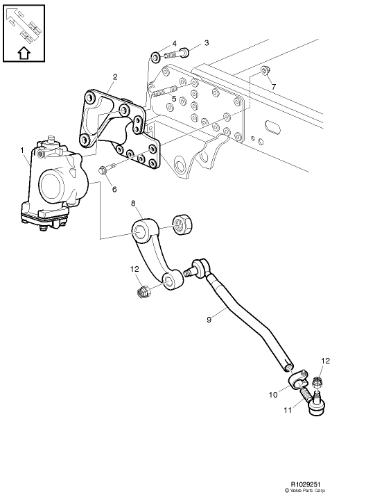 Lenkstange passend für Volvo FL / Renault Midlum 