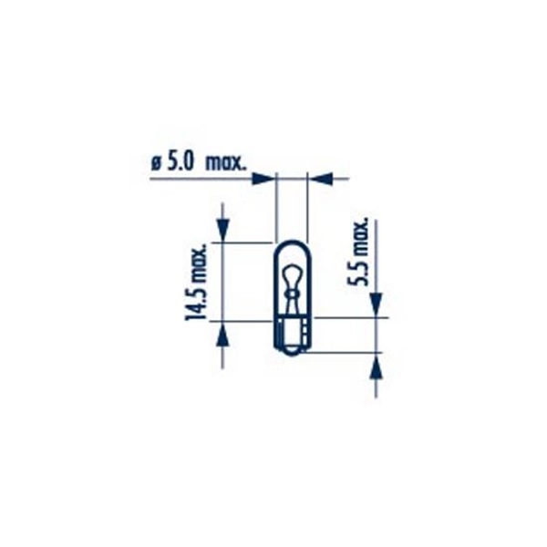 Glühlampe Glassockel  24 Volt / 1,0 Watt W2,0x4.6d 