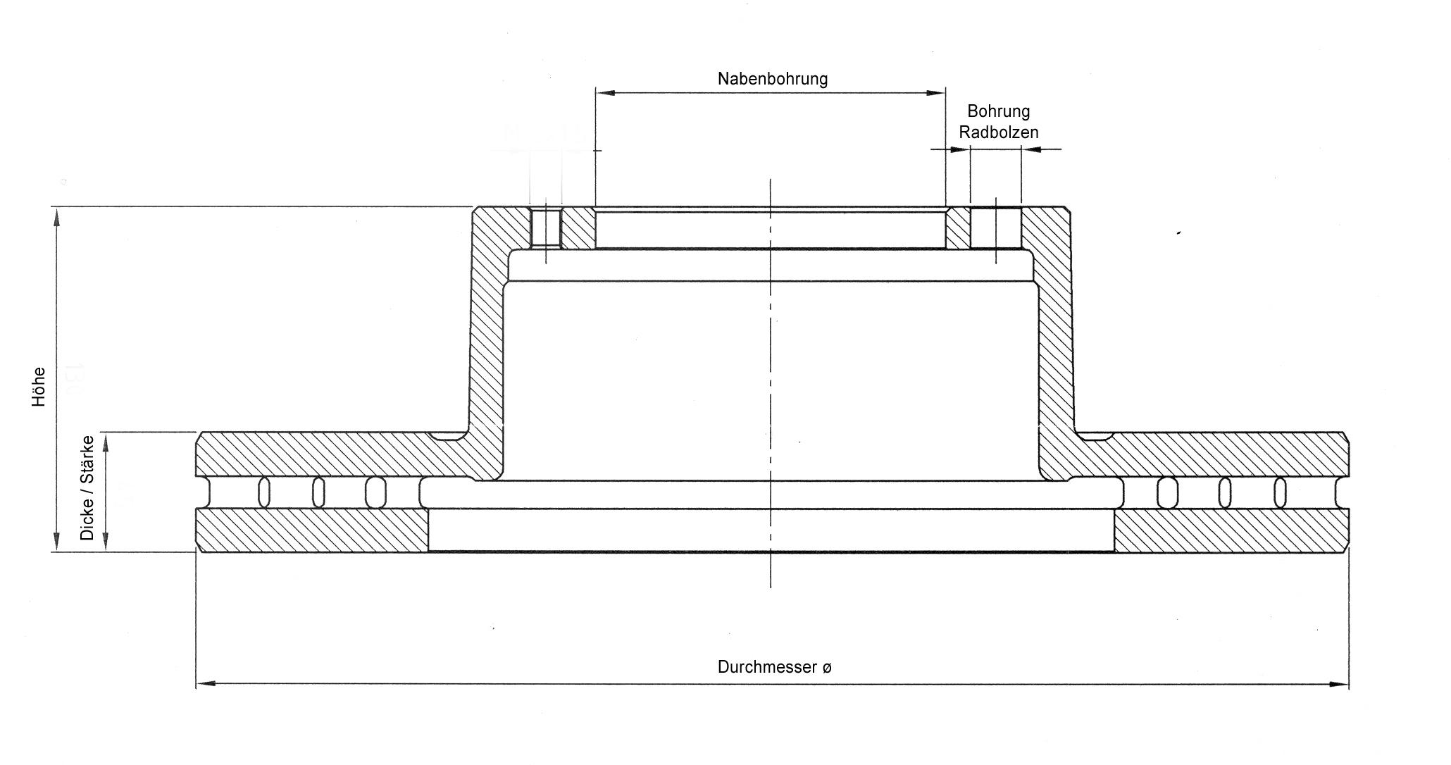 Bremsscheibe passend für Mercedes-Benz  Actros / Axor / Atego