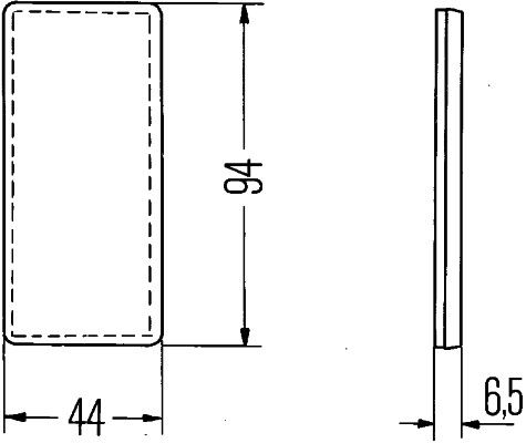 Rückstrahler weiß selbstklebend