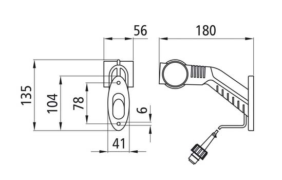 Umrissleuchte LED Superpoint III Anbau links