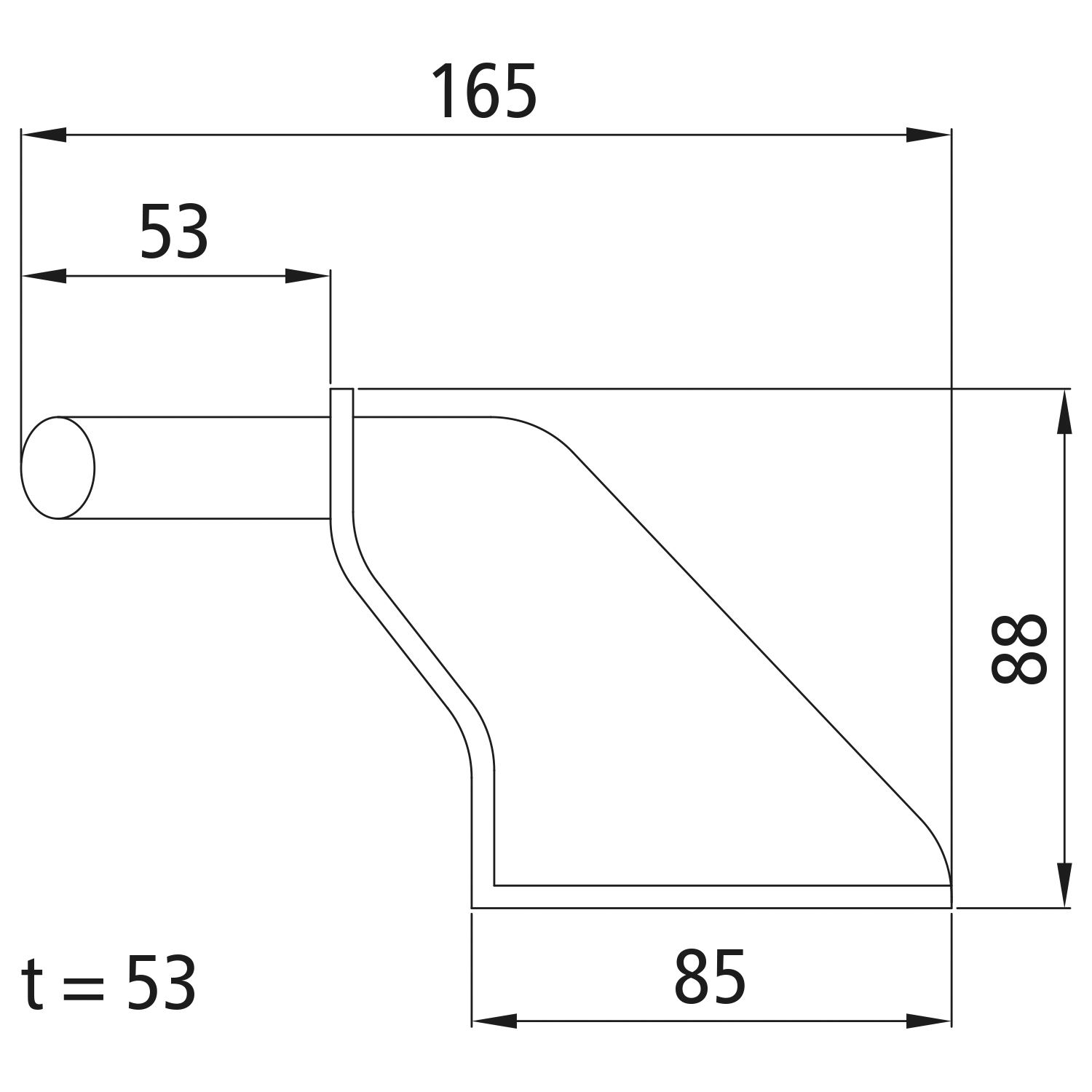 Pendelzapfen H 114 bis 4,5 t links 