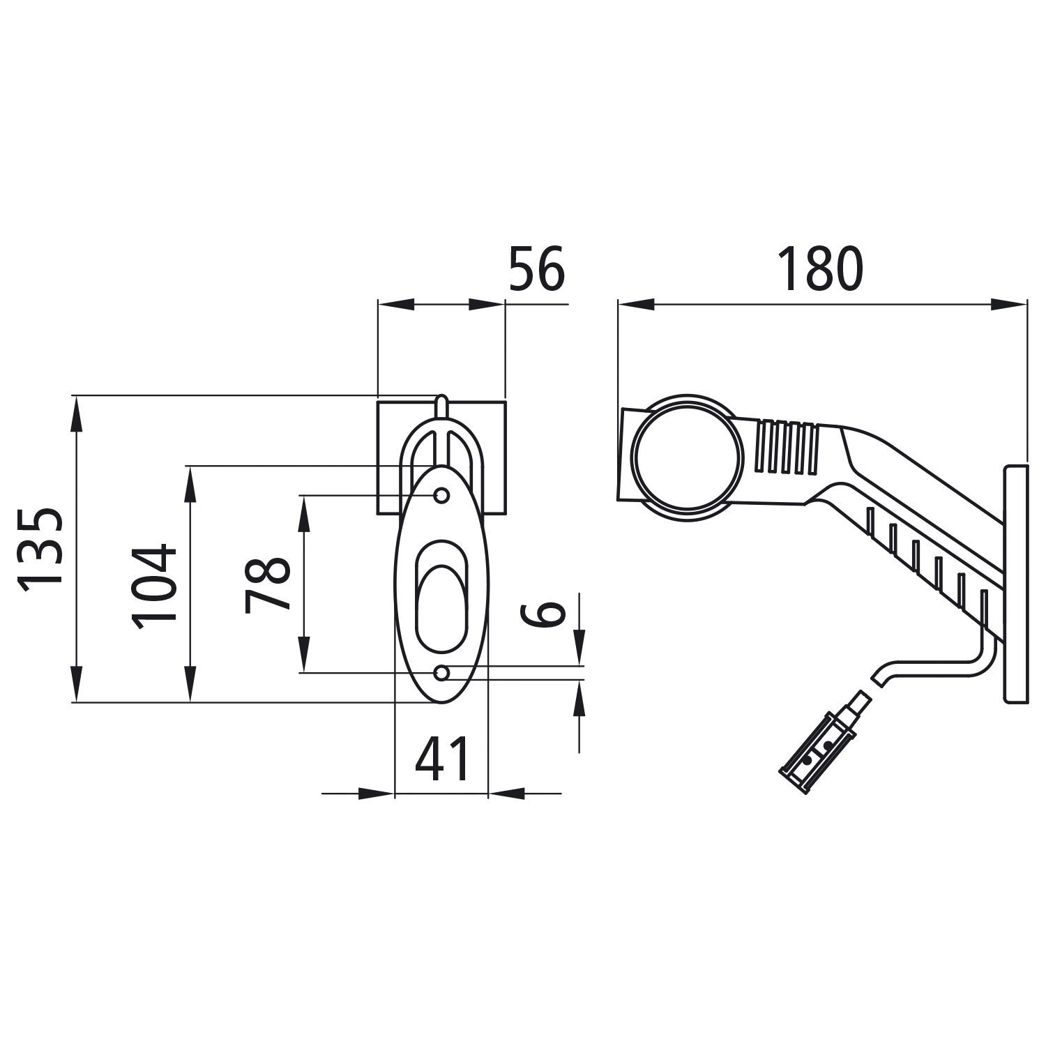 Umrissleuchte LED Superpoint III Anbau links