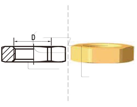 Gegenmutter M22 x 1,5 mit O-Ring