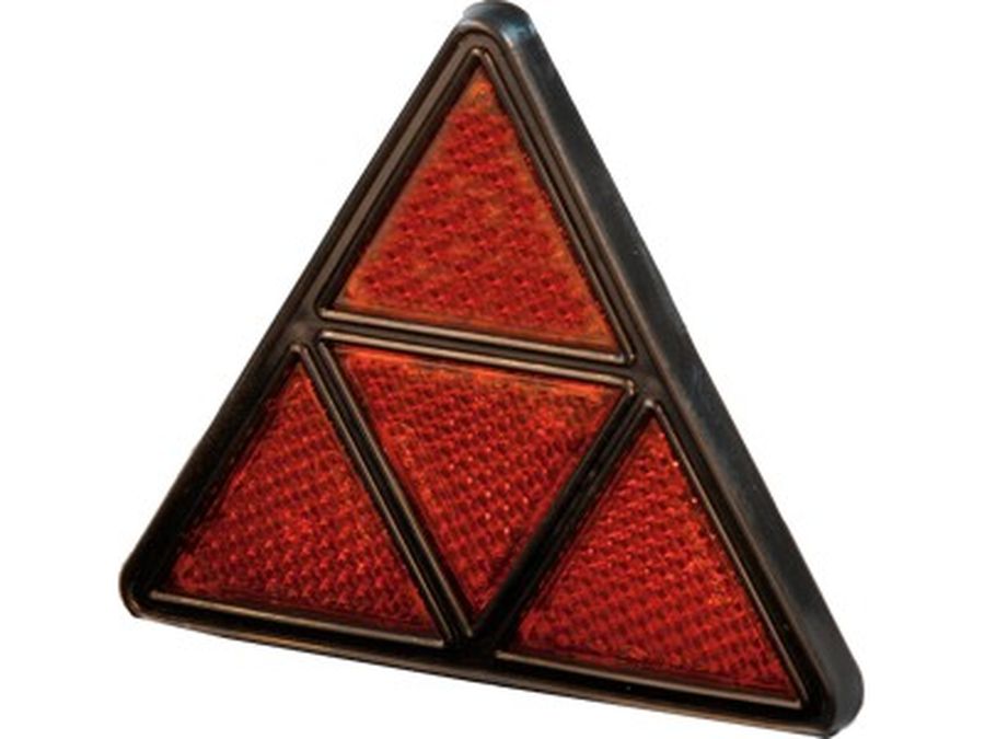 Dreieckrückstrahler Kunststoff rot vierteilig