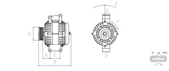 Lichtmaschine 28V / 80A passend für DAF CF85 / XF105