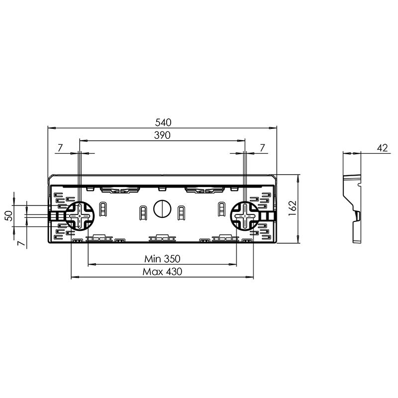 Kennzeichenhalter mit integrieter LED Kennzeichenbeleuchtung