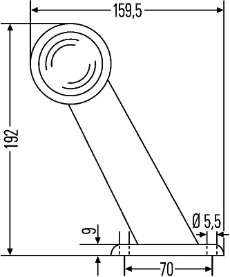 Umrissleuchte 12 / 24V Hella Anbau links / rechts 