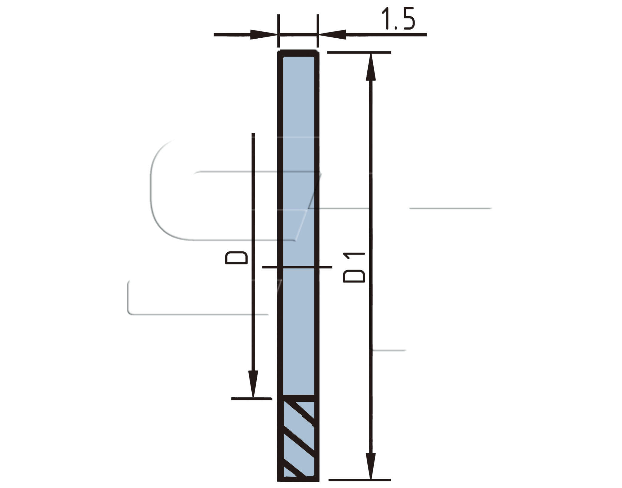 Fiberdichtring für Stoßverschraubungen 15mm