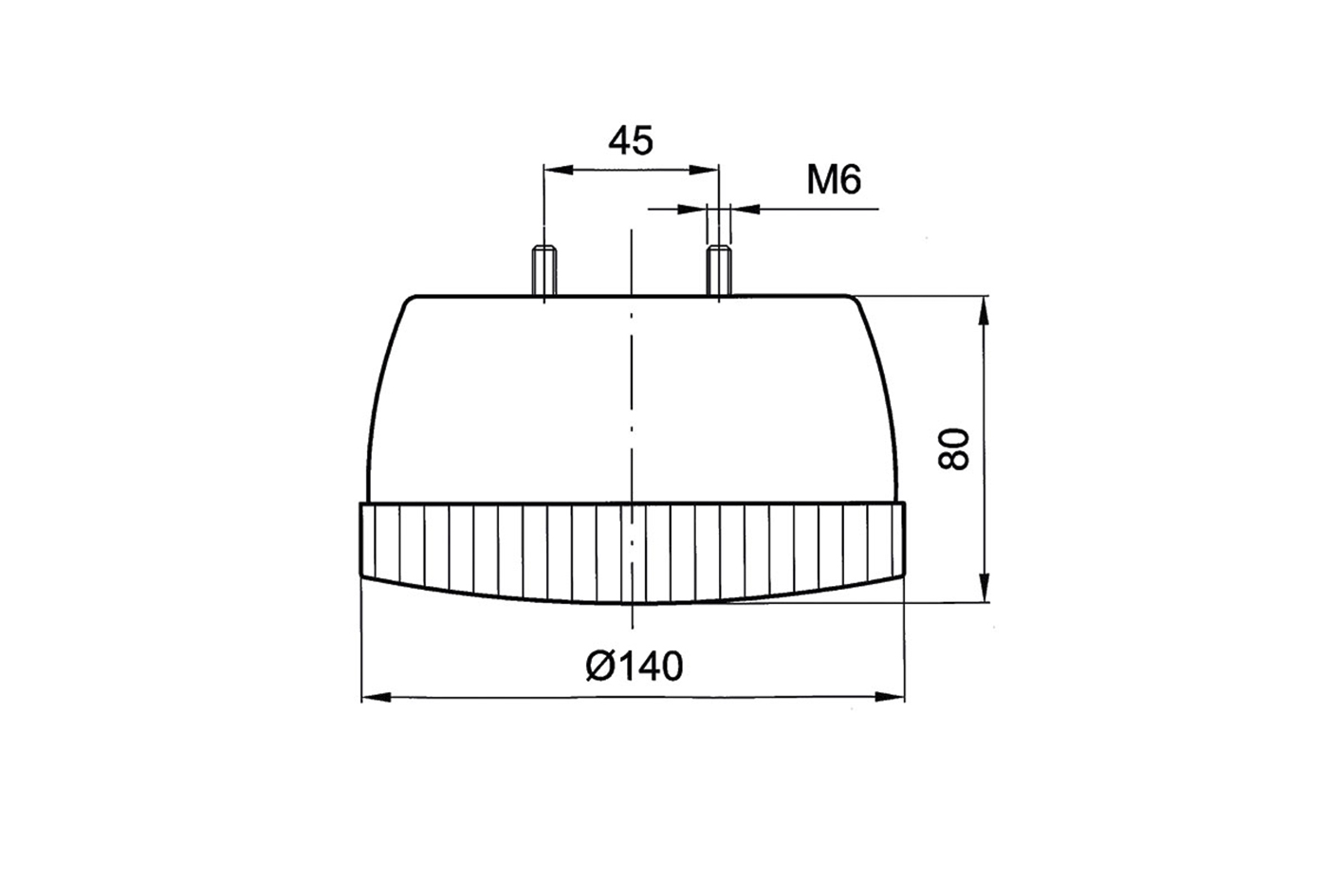 LED Heckleuchte 24 V rund 140mm Durchmesser mit 24 LED´S