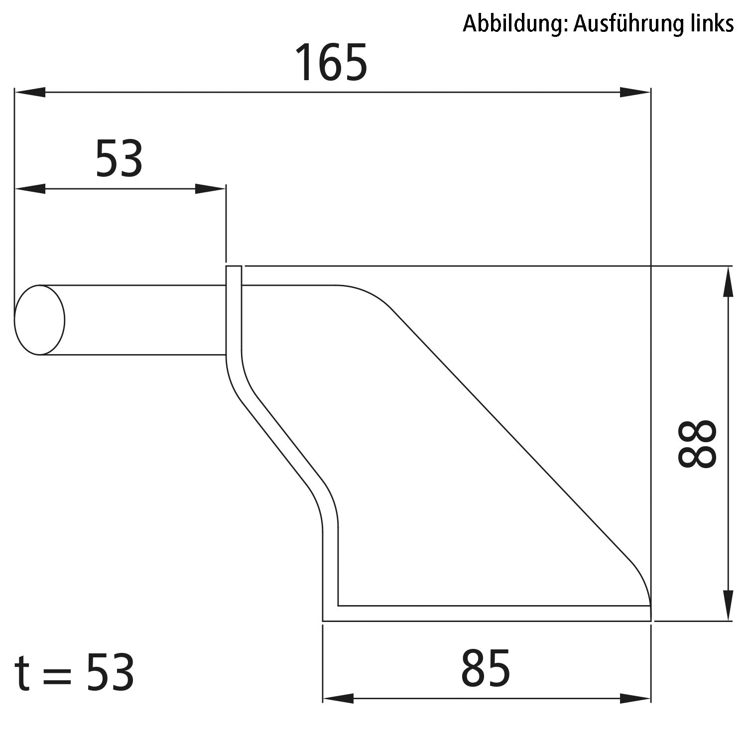 Pendelzapfen H 114 bis 4,5 t rechts