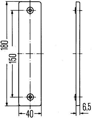 Rückstrahler gelb 180x40mm 