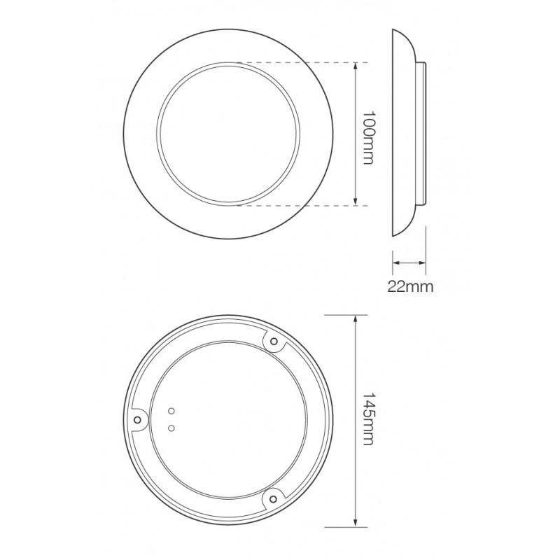 LED Brems und Schlussleuchte 12 / 24 V rund 145mm Durchmesser