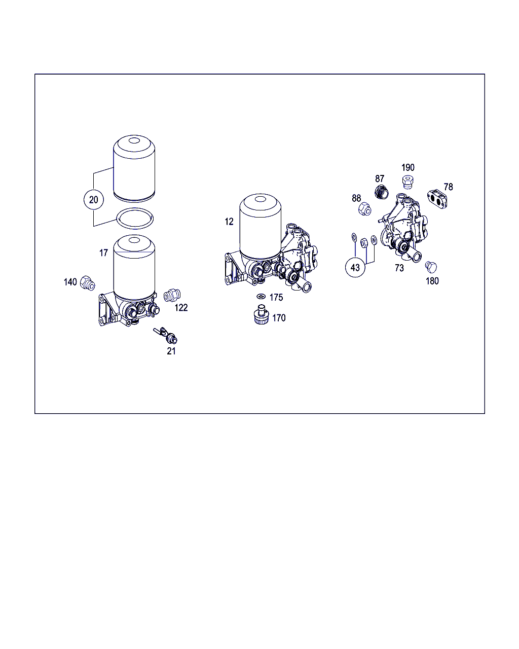 Vierkreis-Schutzventil passend für Mercedes Benz Actros / Atego / Axor