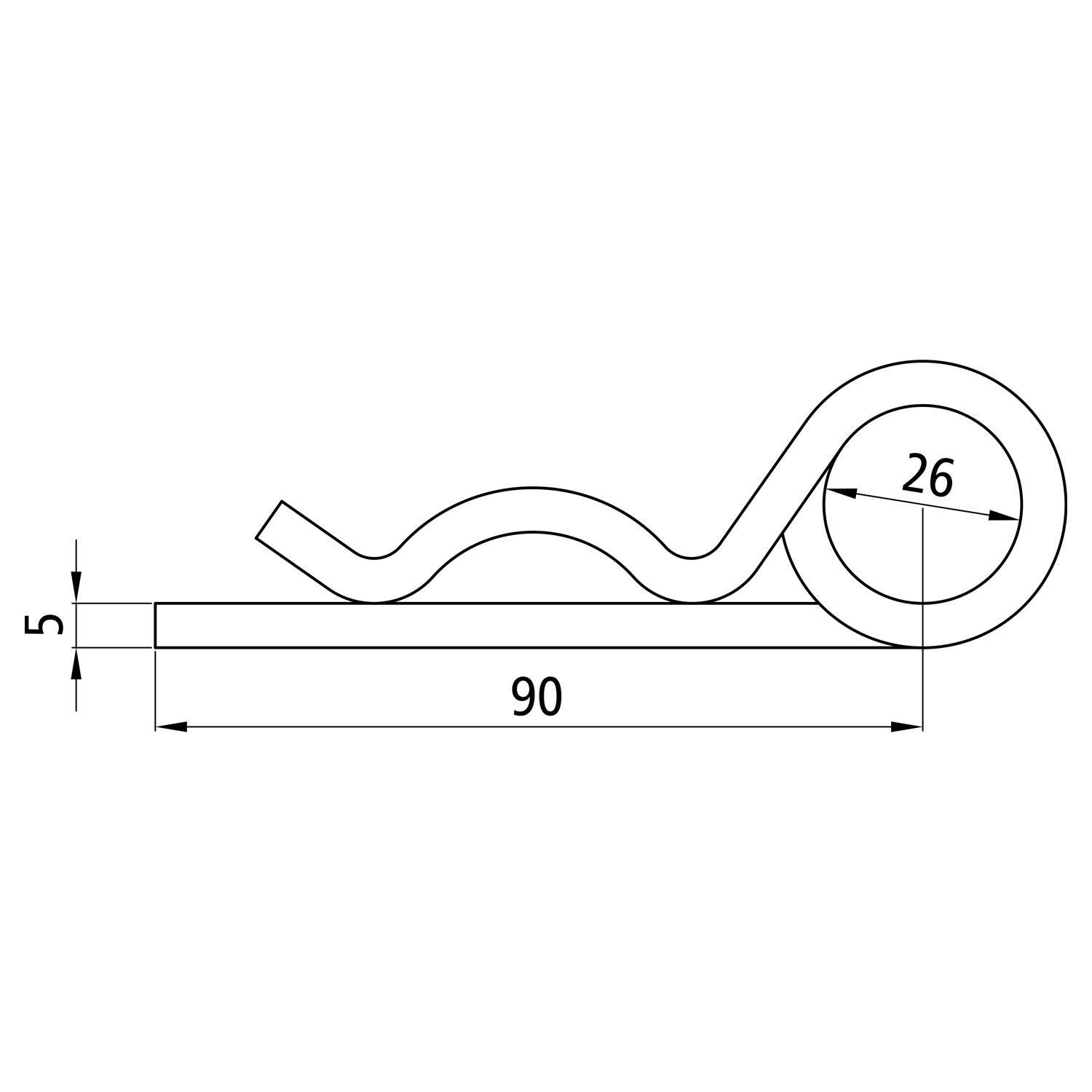 Federstecker 5mm verzinkt VPE 25 Stück  